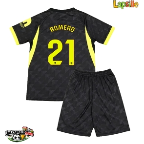 Atletico Madrid Cristian Romero #21 Vieraspaita Lapsille 2026-27 Lyhythihainen (+ shortsit)